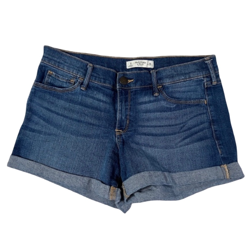 Abercrombie & Fitch Women’s 8 Dark Wash Blue Jean Shorts - Excellent Condition!